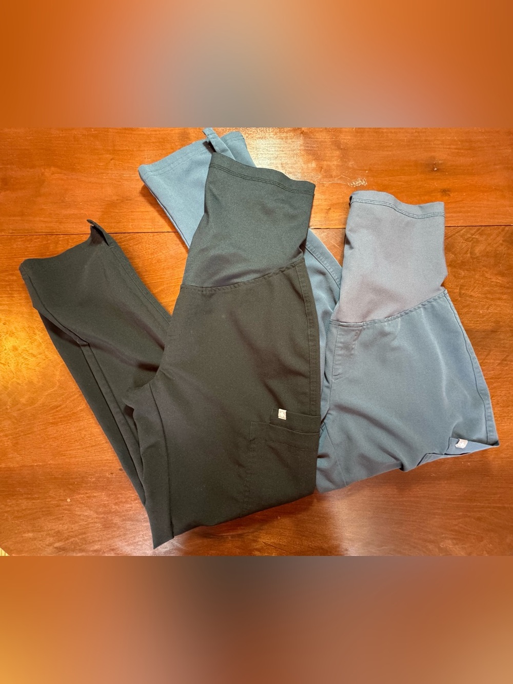 Figs Maternity Scrubs Technical Collection XS Lot of 2 Black Blue EUC